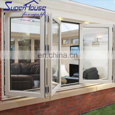 Superhouse Hot Sale Soundproof Patio Aluminum Bifold Window For Villa