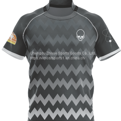 Custom Sublimation Rugby Jersey of 100% Polyester