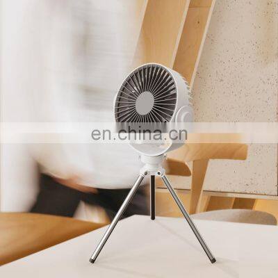 OEM Factory Price Foldable Tripod Table Stand Electric Fan Portable Air Cooling Rechargeable Mini Fans Outdoor Camping Fan