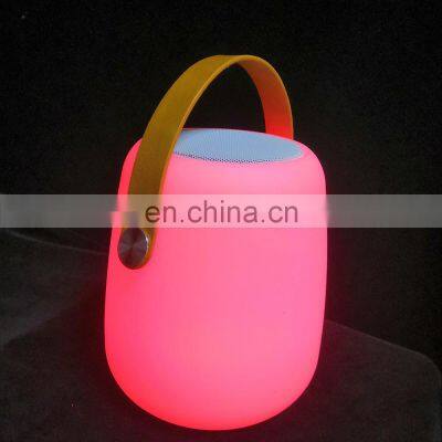 OEM Remote Control Led Sound portable PE plastic TWS function hot sale ice bucket led light speaker