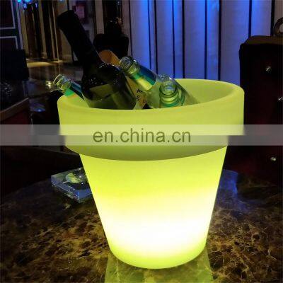 nightclub  LED Large Champagne Ice Bucket beer champagne bottle service plastic led lighted ice bucket wine cooler box