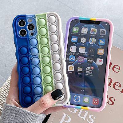 Bubble Fidget Sensory Toy for IPhone 12 Pro Max Case 3D Soft Silicone Case photo-3