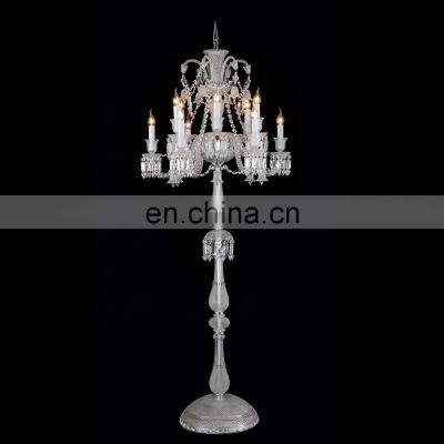 hotel european luxury led k9 crystal floor lamp for living room