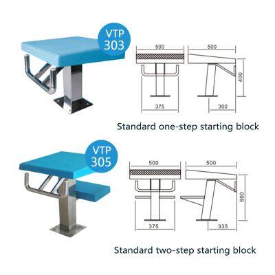 SS Stainless Steel Two Step Diving Starting Block Competitive Swimming Pool Diving Boards Platform photo-5