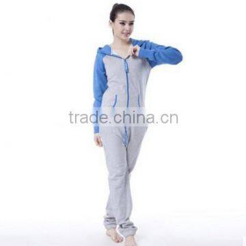 2015 OEM Summer Jumpsuits Color Matching Fleeces Ladies Conjoined Pajamas photo-3