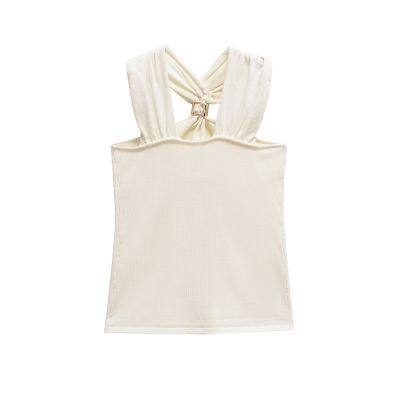 Spring New Neck Hanging Top, European and American Sexy Backless Vest for Women photo-3