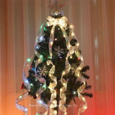 LED Ribbon Bow Decor - Battery Operated String Lights for Wedding Christmas Bulk Wholesale Orders
