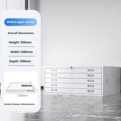 Customizable Steel Map Drawer for Juarez Export Warehouses - High Density Flat Storage Solution With Movable Nylon Casters & Central Steel Lock