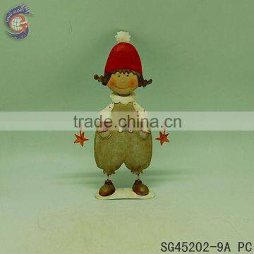 christmas iron figures crafts decoration of girl