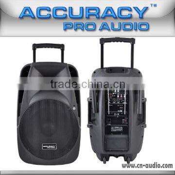 15 Inch professional trolley speaker dj speaker box