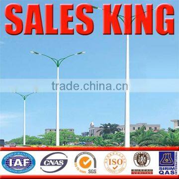 high way Cast iron double arm 6m steel pipe pole CN supplier