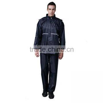 Polyester Raincoat With Reflective Tapes photo-2
