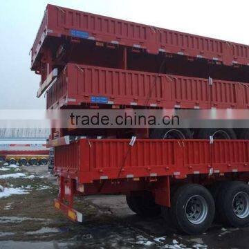 New or used truck trailer in shanghai Lowbed flatbed semi trailer/flat bed trailer