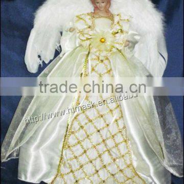 The angel was hanging woven Christmas decorations Model