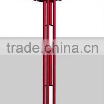 Chinoiserie Chinese red landscape lamp