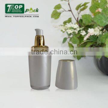 2015 Unique Oval Lotion Pump Bottle with Gold Collar 30ml 50ml 120ml