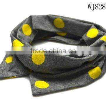 Fashion Cute Polka Dot Printed Kids Girls Cotton Knitted Circle Loop Infinity Scarf photo-2