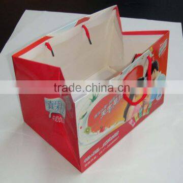 juice bottle shopping paper bag