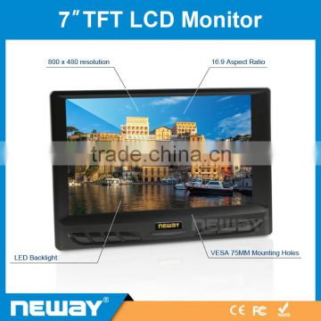 7 inch lcd small tv monitor, small lcd advertising player, 7" lcd small led display