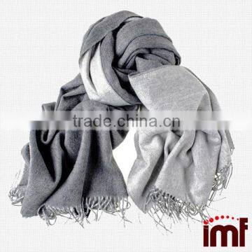 Two Tone Grey Reversible Cashmere Stole