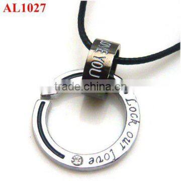 Fashion ring I LOVE YOU charm necklace, Lovers fashion necklace for gift