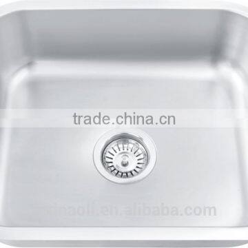 hot sales single bowl stainless steel kitchen sink(54*44*15cm)