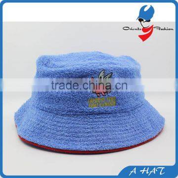 custom made terry towel embroidery bucket hat