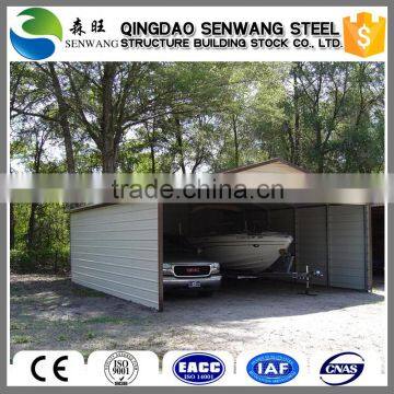 2015 Beautiful prefab high quality steel structure car garage with certificate