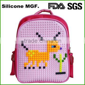 Novelty Fanny Diy Silicone Silicone Book Bag Kids School Backpack photo-4