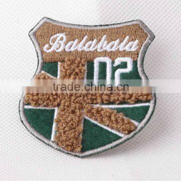 Custom chenille embroidered gun patches for jeans