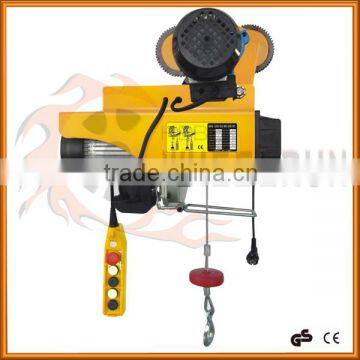 Building equipment 220V 10M electric hoist PA mini wire rope winch with trolley