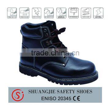 CE EN 20345 high cut genuine leather safety shoes 9031