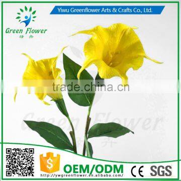 Greenflower 2016 Wholesale Real Touch Latex PU China Artificial Flowers Datura for Wedding Decoration photo-4