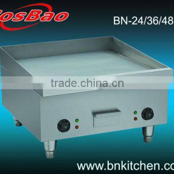 Stainless steel table top electric flat griddle