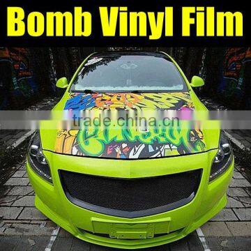 New design for bomb vinyl sticker with air channels