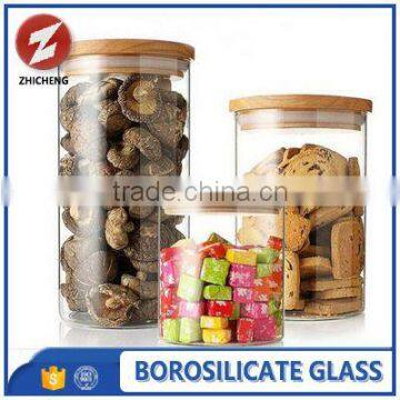 clear explosion proof borosilicate glass jar with glass containers