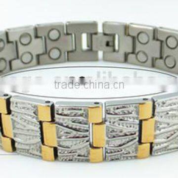 titanium bracelet, with bio magnets and germanium balls and far infrared