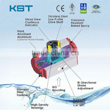 Single Acting Pneumatic Actuator Specification Drawing