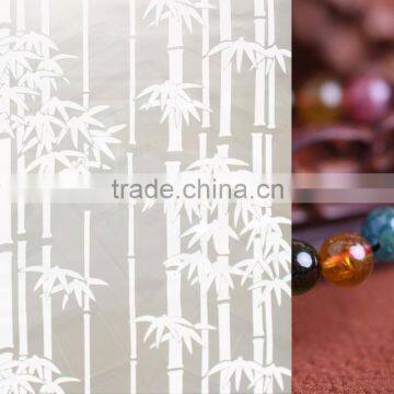 Privacy Window Film,white Bamboo PVC Etched Glass film,Bathroom with Wall Decals & Decor film