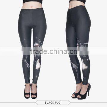 New Arrival Printed Women Leggings Black Pug Leggings for Woman