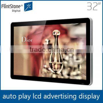 flintstone Ipad style 32" digital lcd android video player, time switch lcd advertising display