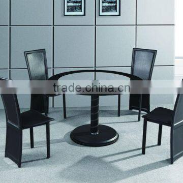 tempered glass round dining table