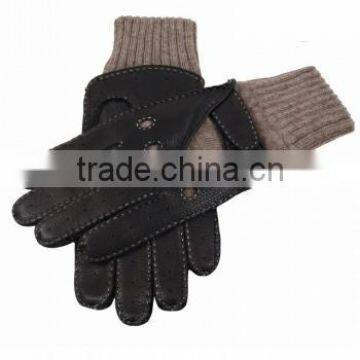 Men's Removable Cashmere Lined sheepskin Driving Gloves AP-6506