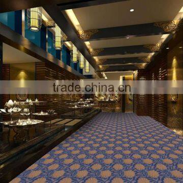 High Quality Luxury Warmth Polyester Yarn Jacqard Hotel Hall Corridor Carpet Customize Pattern Star Carpet