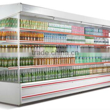 beverage showcase open type supermarket display freezer upright display freezer