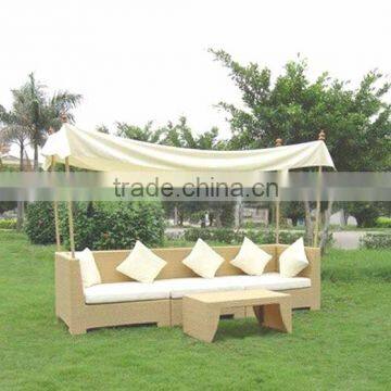 All weather rattan chaise lounge sofa bed