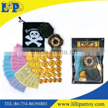 Funny Kids Pirate Gold Coins Play Set Toys