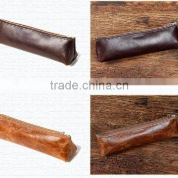 new items 2016 genuine leather pen case,leather pen holder