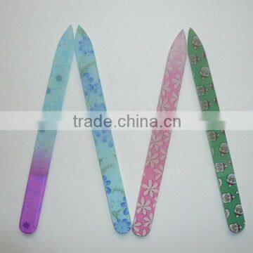 Crystal nail files with printing