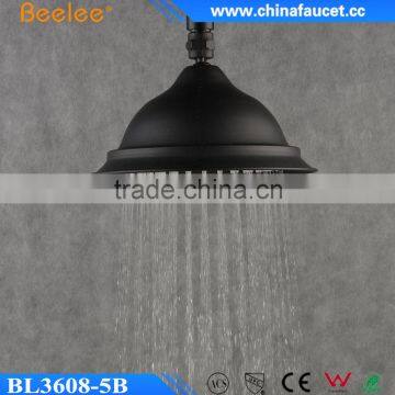 Bathroom Black Round Sucker Shape Waterfall Wall Mounted Overhead Shower photo-4